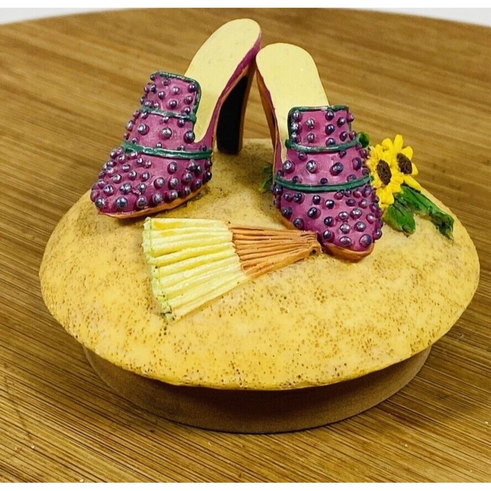 Young's Candle Jar Topper Lid with High Heels Fan Sunflowers Flowers